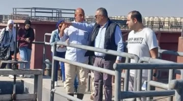 رئيس مياه القناة يتفقد محطة معالجة صرف بور فؤاد فجأة